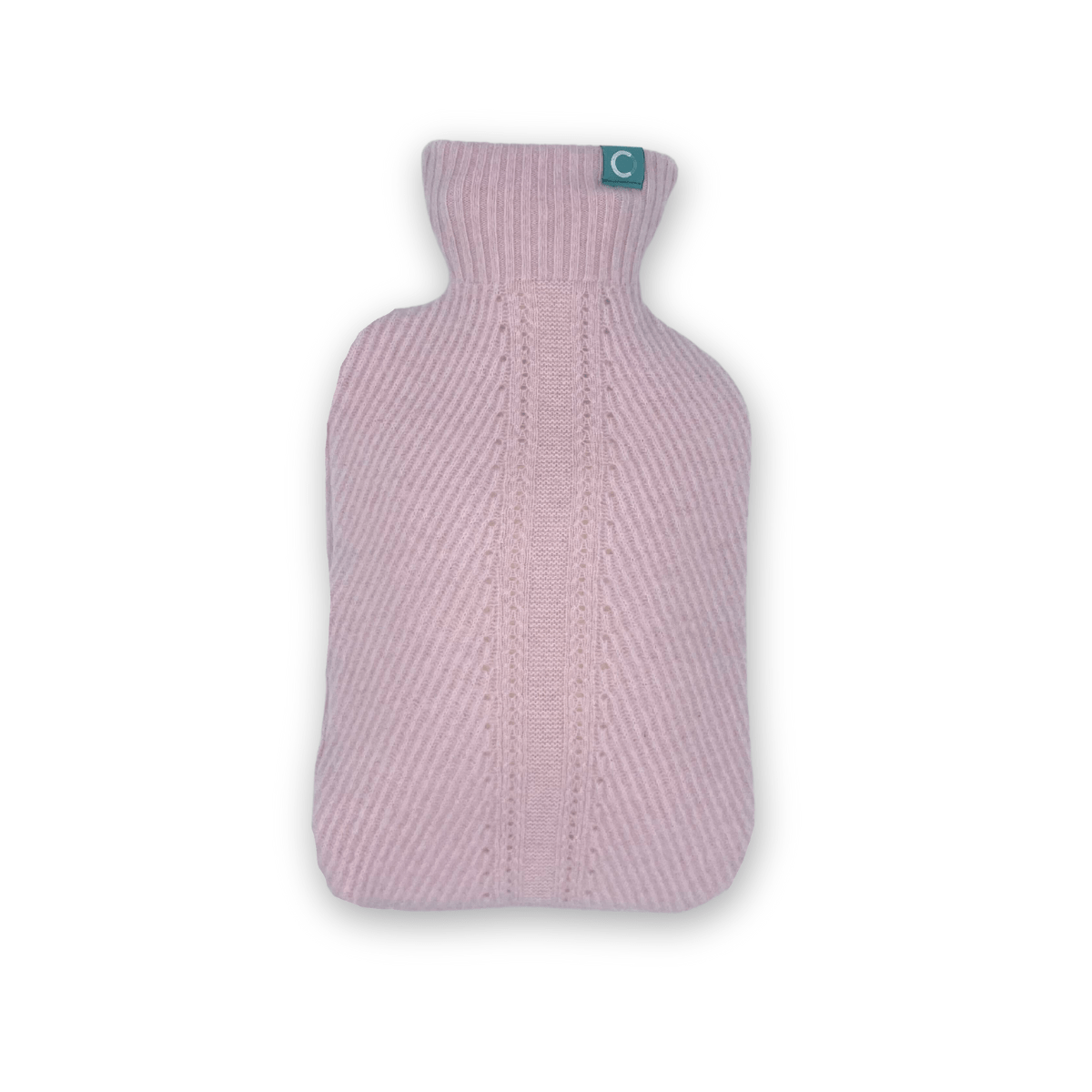 Recycled Cashmere Hot - water Bottle Cover - Pastel Pink - Cashmere Circle